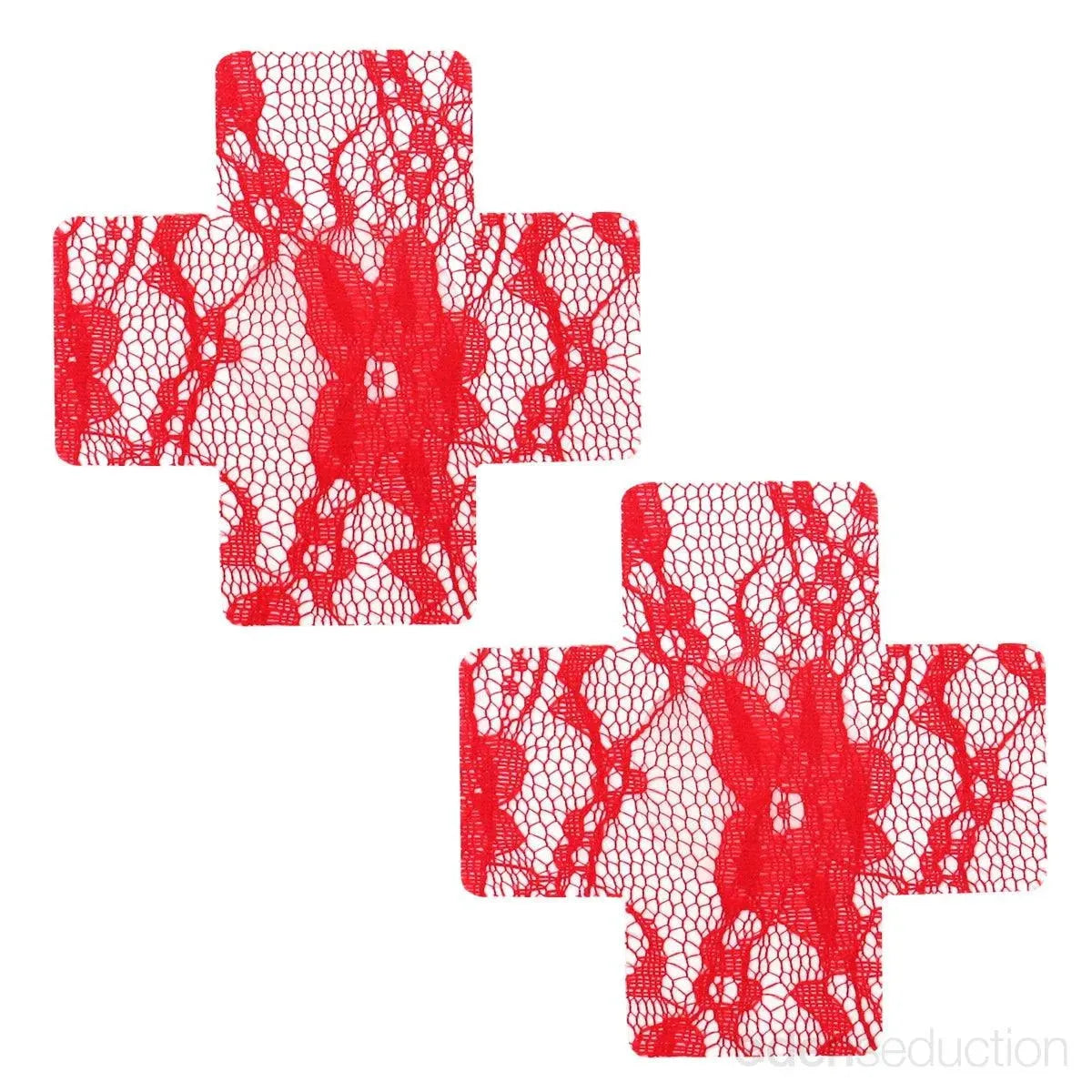 Lace Cross Nipple Pasties - EdenSeduce